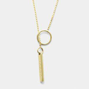 Pre Owned Gucci Lariat Yellow Gold 18K No Stone Necklace Gold
