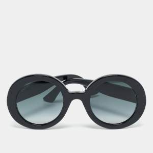 Pre Owned Gucci Black Gradient GG0319S Frame Round Sunglasses