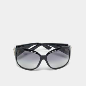 Pre Owned Gucci Black Gradient GG3027/S Crest Oversized Sunglasses