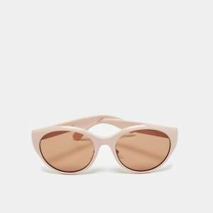 Pre Owned Gucci Light Pink/Brown GG0814SK Seasonal Icon Frame Round Sunglasses