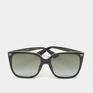 Pre Owned Gucci Black Gradient GG0022S Oversized Sunglasses