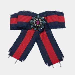 مملوكة مسبقًا Gucci Grosgrain Bow Brooch