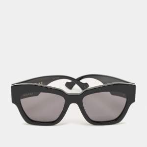 Pre Owned نظارة شمسية عيون القطة غوتشي GG1422S إطار أسود