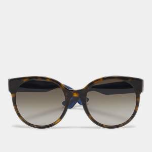مملوكة مسبقًا Gucci Black/Blue Gradient GG0035S Round Sunglasses
