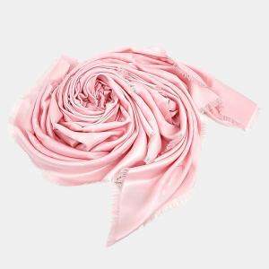 Pre Owned شال ووشاح حرير زهري قوتشي