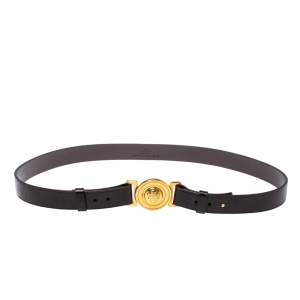 مملوكة مسبقًا Gucci Dark Brown Leather Hysteria Slim Belt