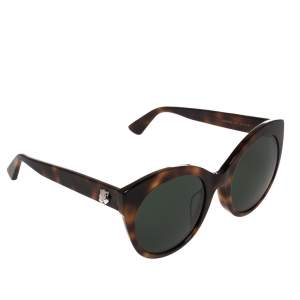 Gucci Brown Tortoise GG0028SA Round Sunglasses