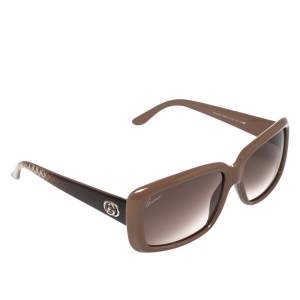 مملوكة مسبقًا نظارة شمسية غوتشي جي جي3575/أس مستطيلة غرادينت بني 