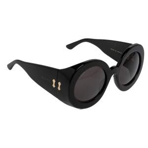 مملوكة مسبقًا نظارة شمسية غوتشي كبيرة جي جي 0779أس أسيتات أسود