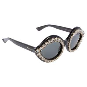 Gucci Black GG 3867/S Crystal Embellished Cat Eye Sunglasses