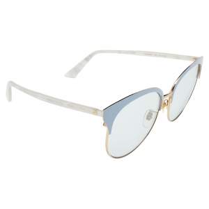 Gucci Gold Tone/Light Blue GG0246SA Round Sunglasses