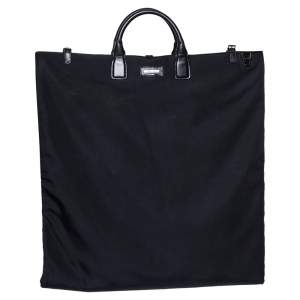 Gucci Black Nylon and Leather Garment Bag