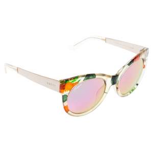 Pre Owned Gucci Multicolor Acetate GG3740S Mirror Oversized Sunglasses