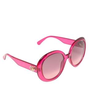 Pre Owned Gucci Pink/Pink Gradient GG0712S Oversized Sunglasses