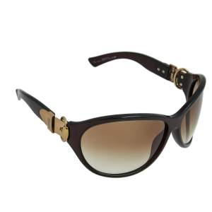 Pre Owned Gucci Brown/Gradient GG2981/S Buckle Frame Oversized Sunglasses