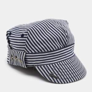 Gucci Navy Blue and White Striped Cap Size S