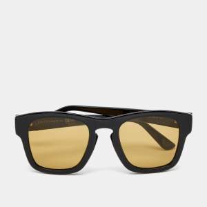 مملوكة مسبقًا Gucci Black/ Yellow GG 3791/S Square Sunglasses