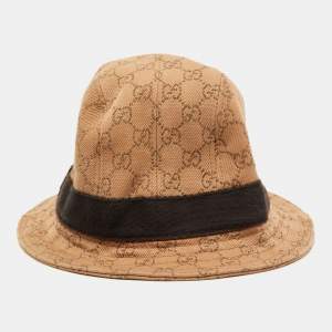 Gucci Beige GG Monogram Bucket Hat S