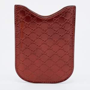 Gucci Rust Orange Microguccissima Patent Leather Blackberry Phone Case