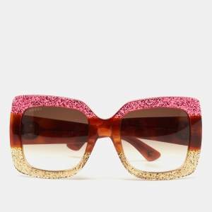 Gucci Multicolor/Brown Gradient GG0083s Square Sunglasses