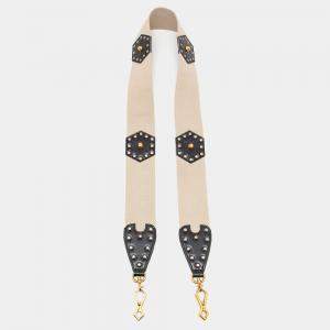 Gucci Beige/Black Leather and Python Shoulder Bag Strap