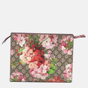 Gucci Multicolor GG Supreme Canvas Blooms Cosmetic Case