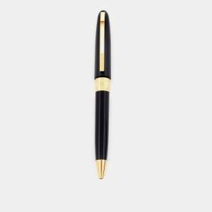 Gucci GG Black Lacquer Gold Tone Ballpoint Pen
