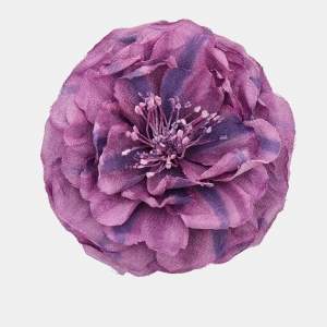 Gucci Purple Silk Floral Pin Brooch