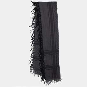 Gucci Grey Wool & Silk Survive Shawl