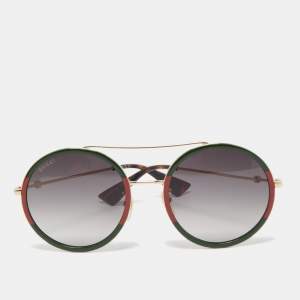 Gucci Green/Red GG0061S Gradient Round Sunglasses