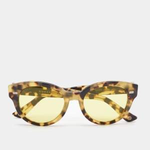 Gucci Yellow/Brown Tortoise Interlocking G Sunglasses