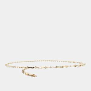 Gucci Gold Tone Horsebit Chain Belt