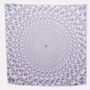 Gucci Purple GG Print Silk Scarf