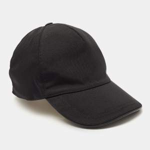 Gucci Black Canvas Baseball Cap L