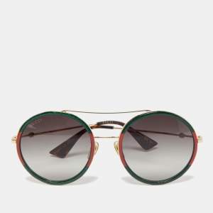 Gucci Red/Green Gradient GG0061S Round Sunglasses