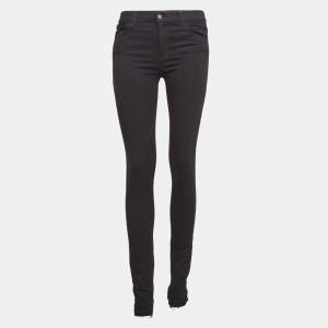 Gucci Black Tiger Applique Denim Skinny Jeans S Waist 26"