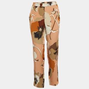 Gucci Pink Silk Printed Trousers M
