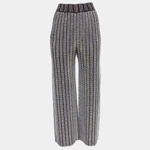Gucci Black Stretch Knit Rhinestones Detail Pants S