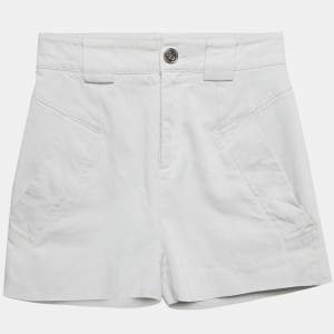 Gucci White Gabardine Regular Shorts S