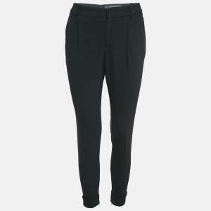 Gucci Black Wool Zip-Up Hem Detail Trousers S