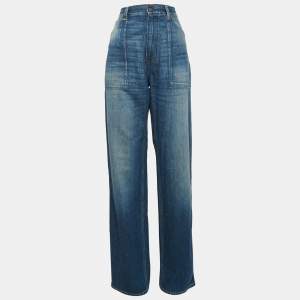 Gucci Blue Washed Denim Straight Leg  Jeans S Waist 26"