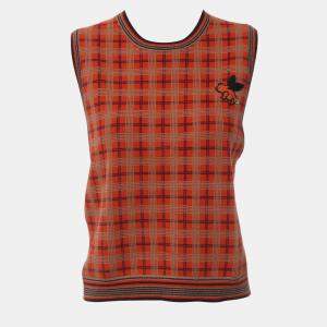 Gucci Plaid Wool Sleeveless Sweater L