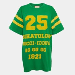 Gucci Green Eschatology Print Cotton Jersey T-Shirt M