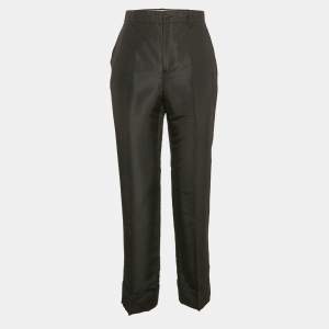 Gucci Black Silk Straight -Leg Trousers S