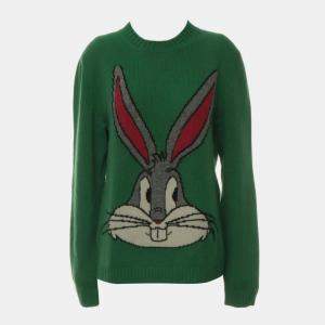Gucci Green Wool, Polyester Bugs Bunny Sweaters S