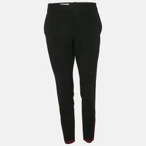 Gucci Black Cotton Blend Zip Detail Contrast Trimmed Skinny M