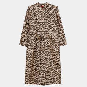 Gucci G Rhombus Belt Trench Coat Size 40 