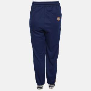Gucci Colorblock Jersey Pattern Web Accent Varsity Track Pants L