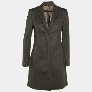 Gucci Grey Wool Mid Length Coat M