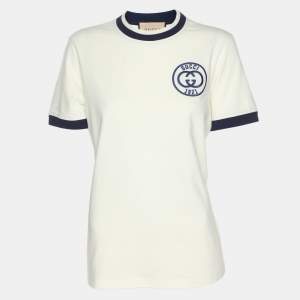 Gucci Cream Cotton Retro T-Shirt M